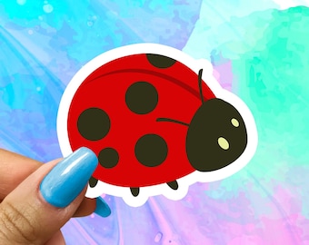 Cute Lady Bug Decal, Adorable Bug Stickers, Water Bottle Decal, Window Sticker, Laptop Decal, Laptop Sticker, Phone Sticker