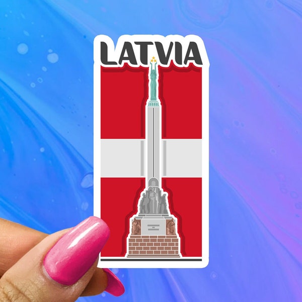 Latvia Travel Sticker, Latvian Vacation Decal