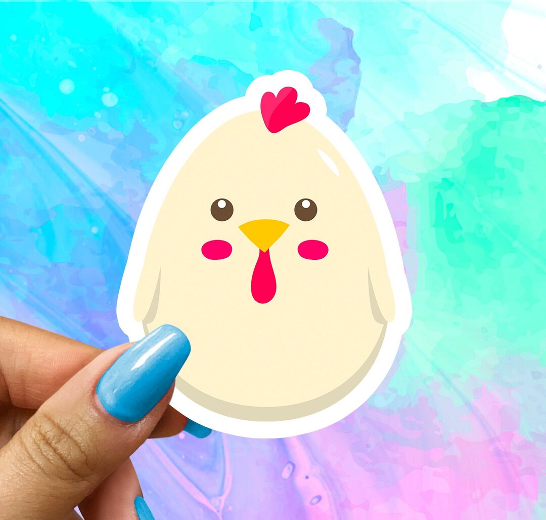 Chubby Chicken Stickers, Cute Animal Stickers, Vinyl Laptop Stickers ...
