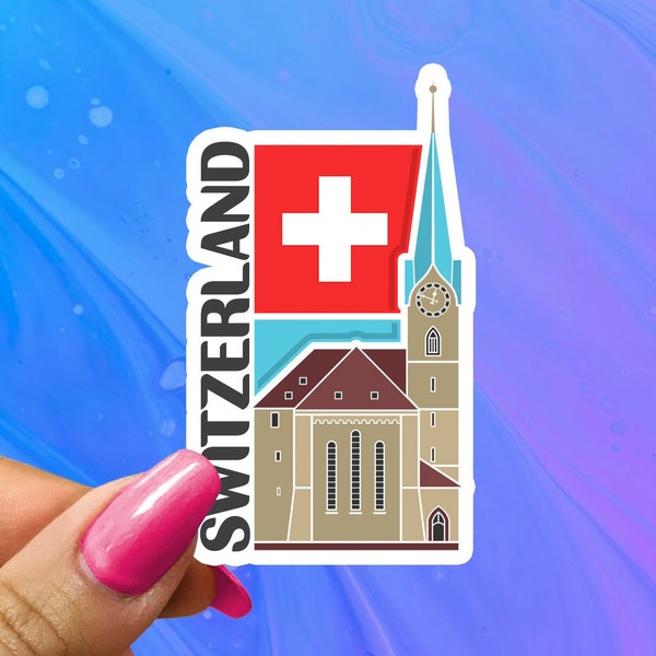 Switzerland Sticker, Swiss Vacation Decal