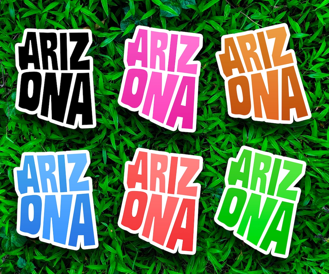 Arizona State Sticker: Glossy Vinyl Decal - Etsy