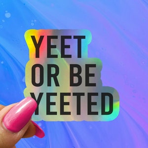 Yeet or be Yeeted Funny Saying Sticker, Funny Sticker, Funny Sticker, Water Bottle Stickers, Laptop Decal