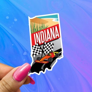 Indiana State Sticker, Indiana Decal, State Laptop Stickers, Waterproof Vinyl Stickers, Aesthetic State Stickers