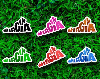 Virginia State Sticker: Waterproof Gloss Vinyl Decal