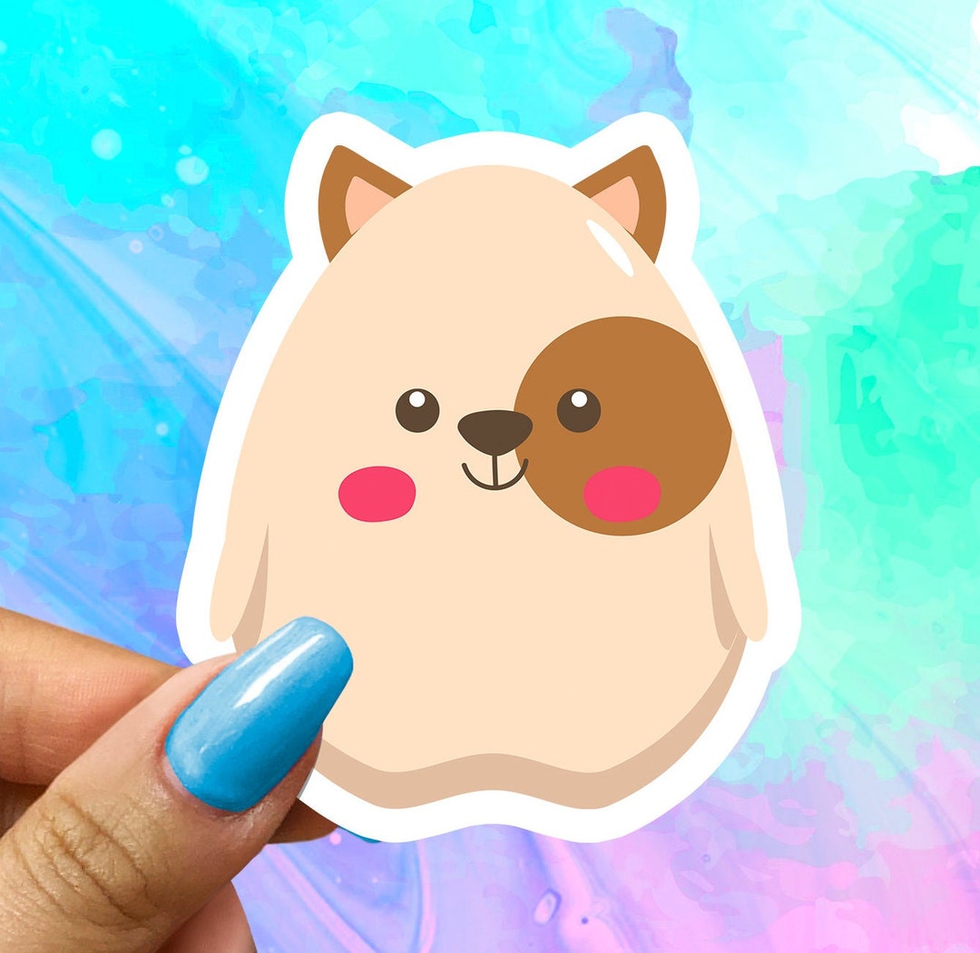 Chubby Puppy Dog Stickers, Cute Animal Stickers, Vinyl Laptop Stickers ...