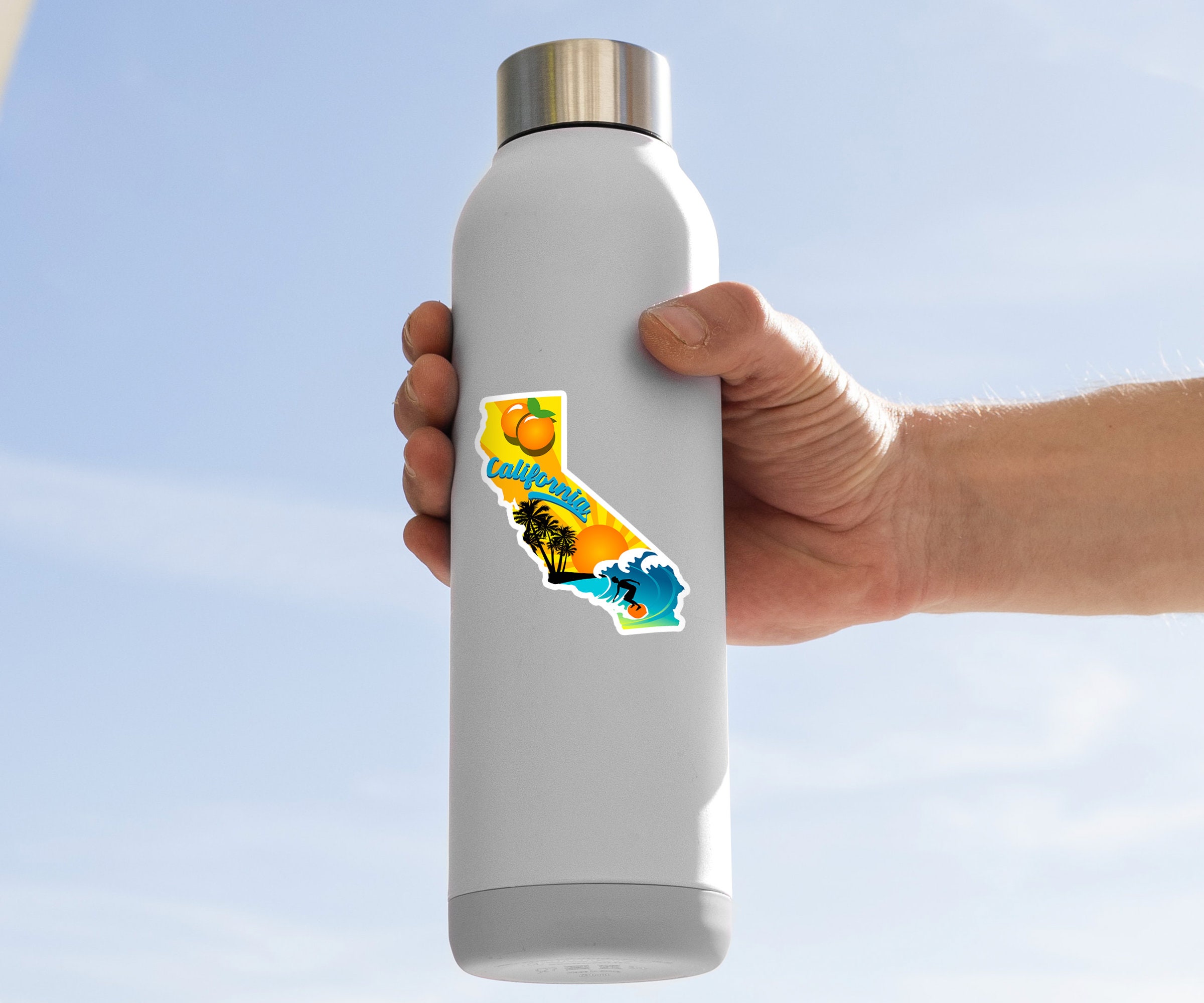 California Map Sticker: Glossy Vinyl Decal for Laptop or Car - Etsy