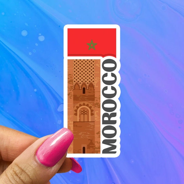 Morocco Travel Sticker, Moroccan Vacation Decal