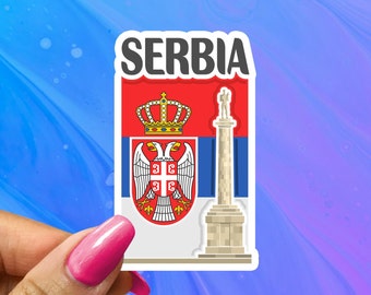 Serbia Travel Sticker, Serbian Vacation Decal