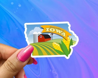 Iowa State Sticker: Glossy Waterproof Vinyl Decal