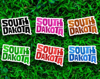 South Dakota State Sticker, South Dakota Decal, State Laptop Stickers, Waterproof Vinyl Stickers, Aesthetic State Stickers