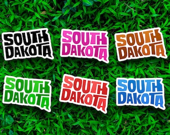 South Dakota State Sticker: Glossy Waterproof Vinyl Decal