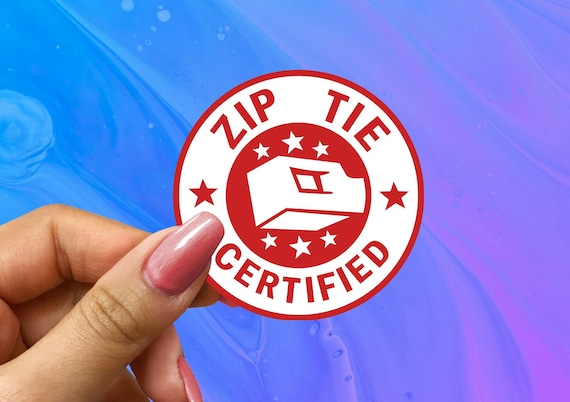 Zip Tie Certified Hard Hat Sticker - Gloss Vinyl Decal