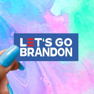 Lets Go Brandon Bumper Sticker Meme Let's Go Brenda ! Funny Fjb 2021 Funny  Reporter Shouting Crowd Shirt