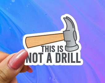 Funny Hard Hat Sticker: This is Not a Drill, Construction Worker Gift