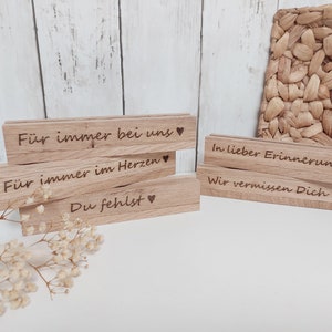 Kartenhalter |  Trauer Geschenk | Bilderhalter | Fotoleiste |  Trauernde Erinnerung Tod