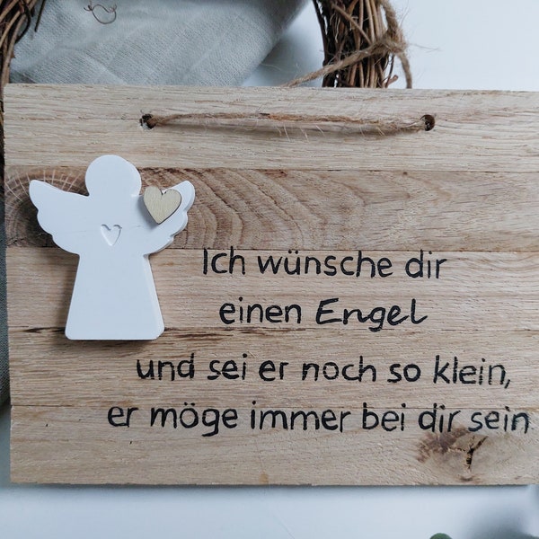 Schutzengel Geburt Geschenk Taufe Holz Holzschild Klötzchen