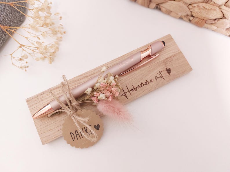 Midwife Gift - Personalized Ballpoint Pen, Engraved with Name, Thank You Midwife Set, Gift Idea for Birth image 4