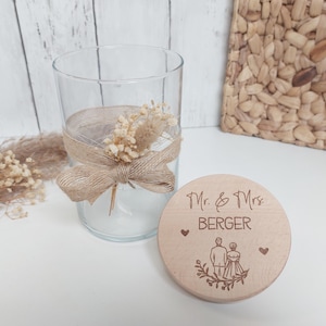 Hochzeitsgeschenk personalisiert - Vorratsglas mit Gravur | Geldgeschenk | Geschenk Hochzeit