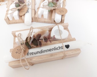 Birthday gift for best friend - personalized gift set with candle, small token of appreciation, friendship gift set