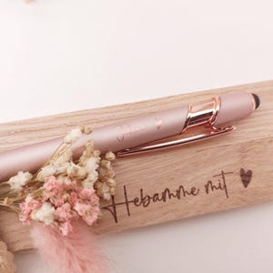Midwife Gift - Personalized Ballpoint Pen, Engraved with Name, Thank You Midwife Set, Gift Idea for Birth image 6