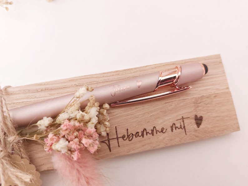 Midwife Gift - Personalized Ballpoint Pen, Engraved with Name, Thank You Midwife Set, Gift Idea for Birth image 6