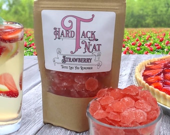 Strawberry Hard Tack Candy: Old-Fashioned Handmade Glass Candy