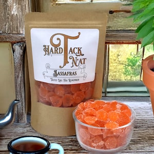 Sassafras Hard Tack Candy – Handmade Old-Fashioned Treat, Nostalgic Root Beer Licorice Flavor, Small-Batch Rock Candy, Gift for Grandparents