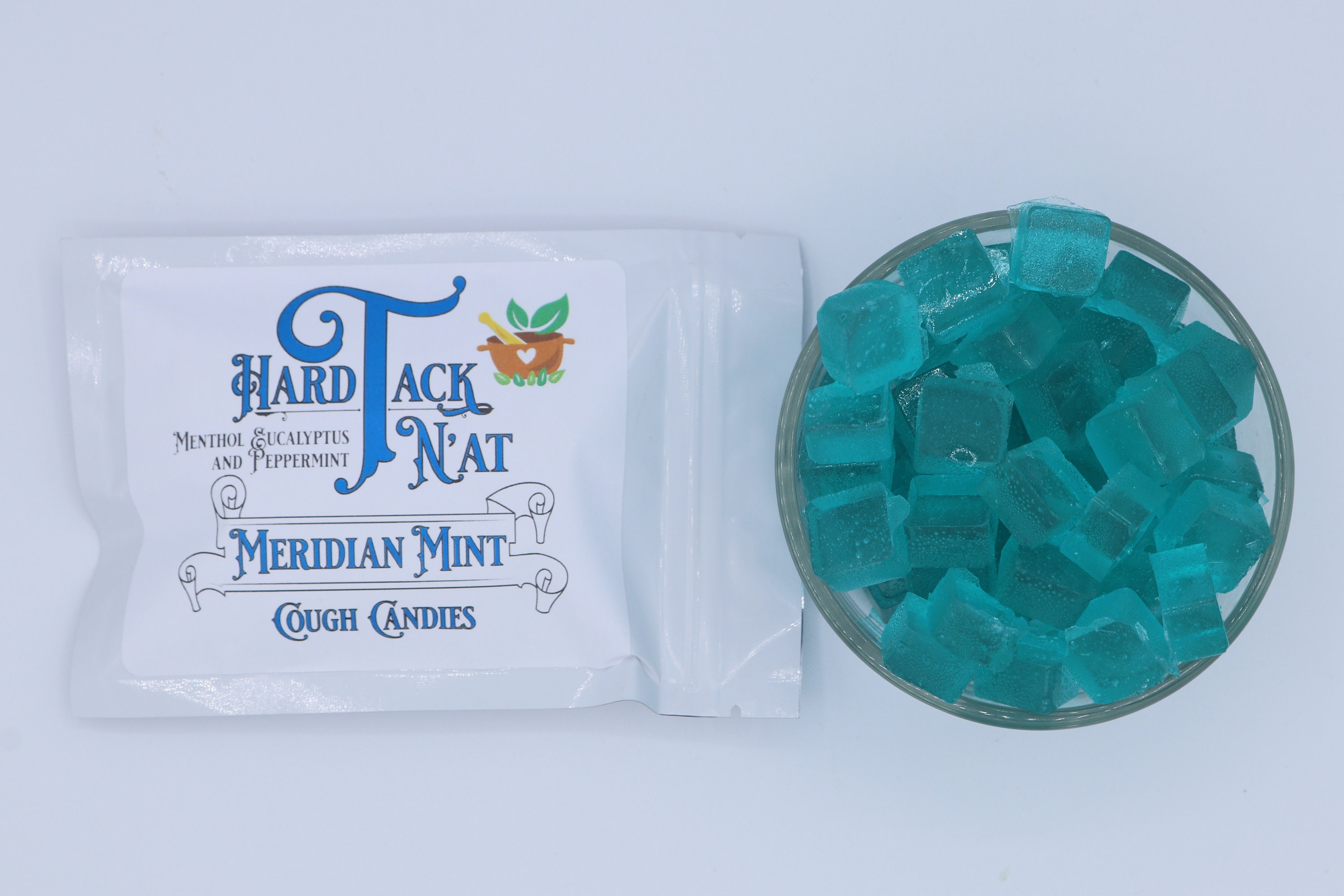 Blue Raspberry Hard Tack Candy, Rock Candy, Old-fashioned