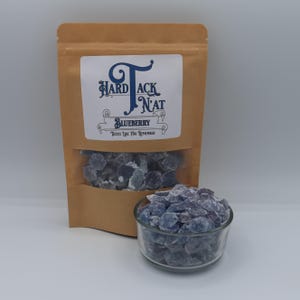 Blueberry Hard Tack Candy: Old-Fashioned Handmade Glass Candy Gem Mold Pound