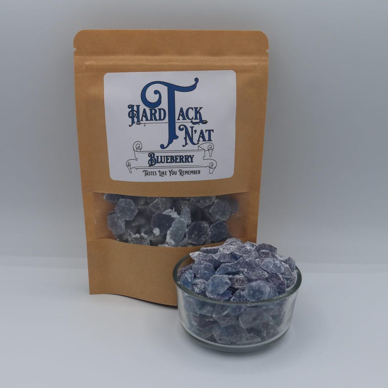 Blueberry Hard Tack Candy: Old-Fashioned Handmade Glass Candy Gem Mold Pound