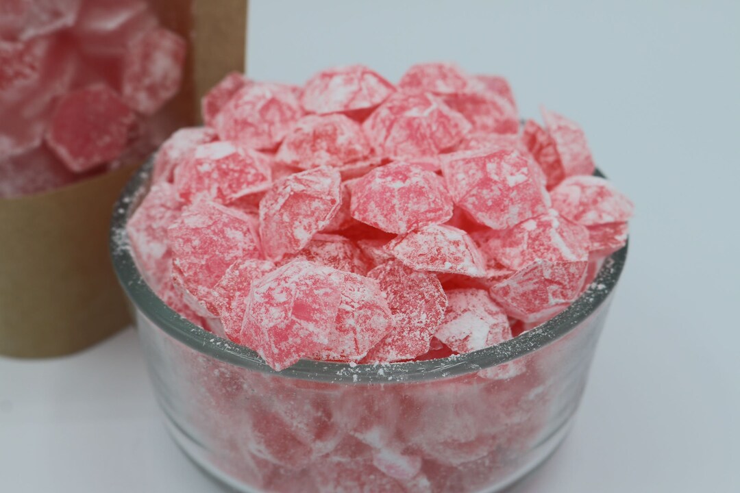 Watermelon Hard Tack Candy, Rock Candy, Oldfashioned, Homemade, Glass