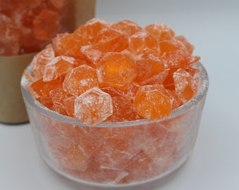 Orange Hard Tack Candy, Rock Candy, Old-fashioned, Homemade, Glass Candy, Candy Lover, Birthday Gift, Grandparent, Teacher, Nurse, Mom