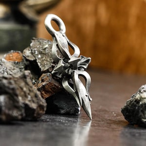Gothic Dharma Pestle and Mortar Pendant, Buddhist Decoration for Removing Evil Spirits, Good Luck Amulet