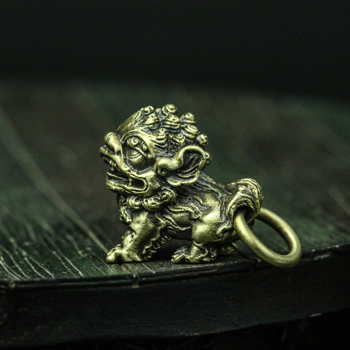 Lion Pendant Chinese Stone Lion Pendant Cute Lion Pendant Holy Etsy