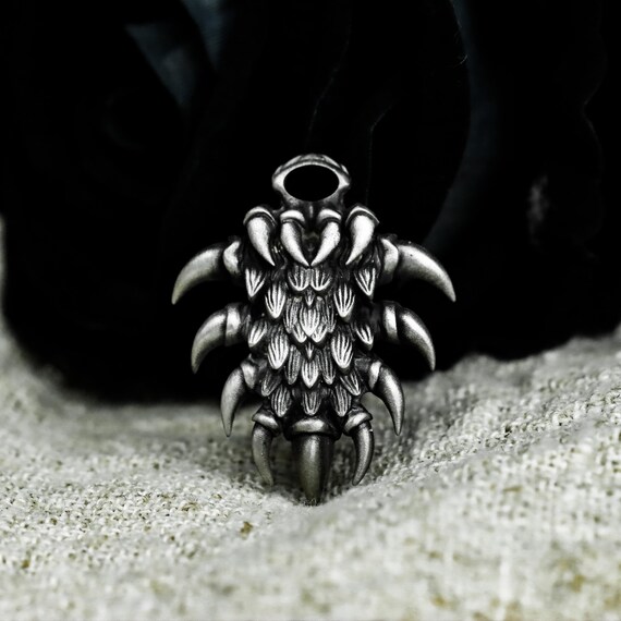 Collana Uomo Alchemy Gothic - Ciondolo Drago E Teschio In Peltro Fine - P625