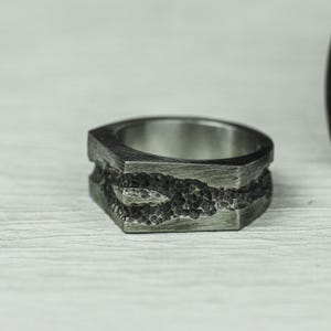 Anello con pietra naturale bianca e pietra chiara, anello con pietra chiara, anello con pietra chiara, anello con pietra chiara, anello con pietra chiara
