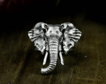 Bague éléphant En Argent Poinçonné - Taille 59 - Occasion En Bon état