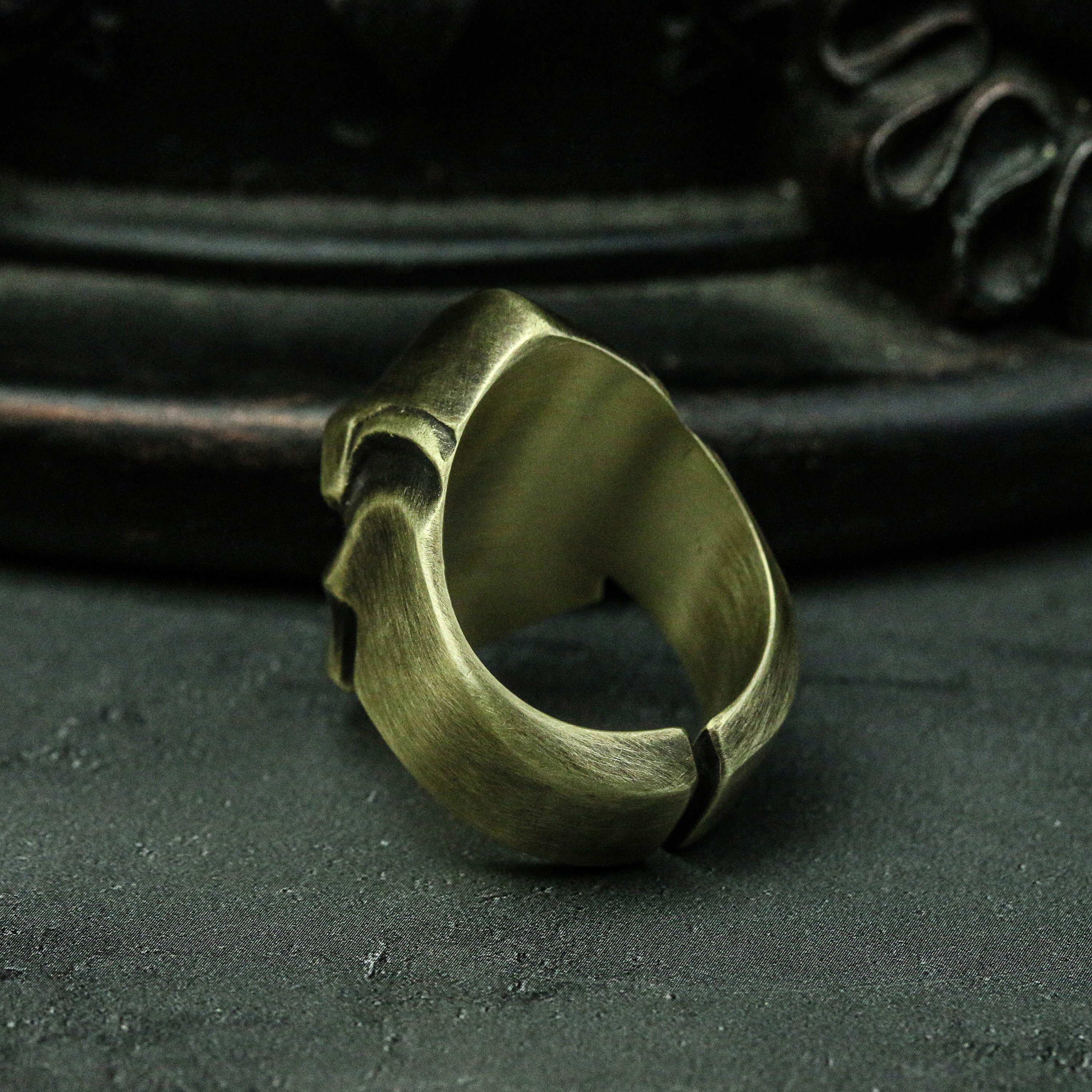 Spartan Ring Spartan Helmet Men's Ring Steel Helmet Ring Etsy
