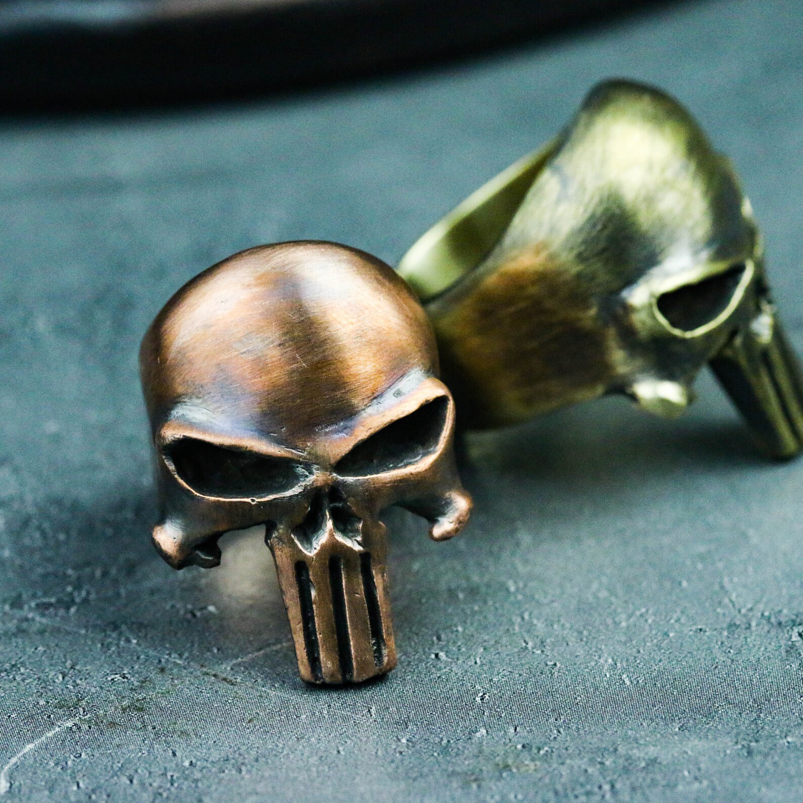 Brass Skull Ring Punisher Ring Punisher Skull Ring Marvel Etsy