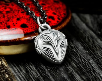 Collier pendentif hibou en argent 925 : bijoux totem celtiques vikings