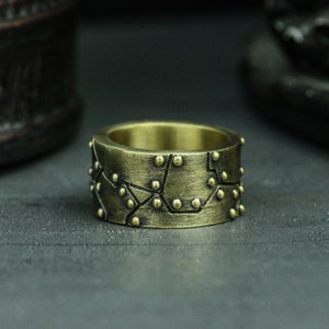Star ring, constellation ring, star ring, astronomy hobby brass handmade jewelry