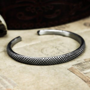 Dense Grid 925 Silver Bracelet/Bangle - Simple Design Universal Handmade Bracelet for Men and Women - Unique Gift Thin Bracelet