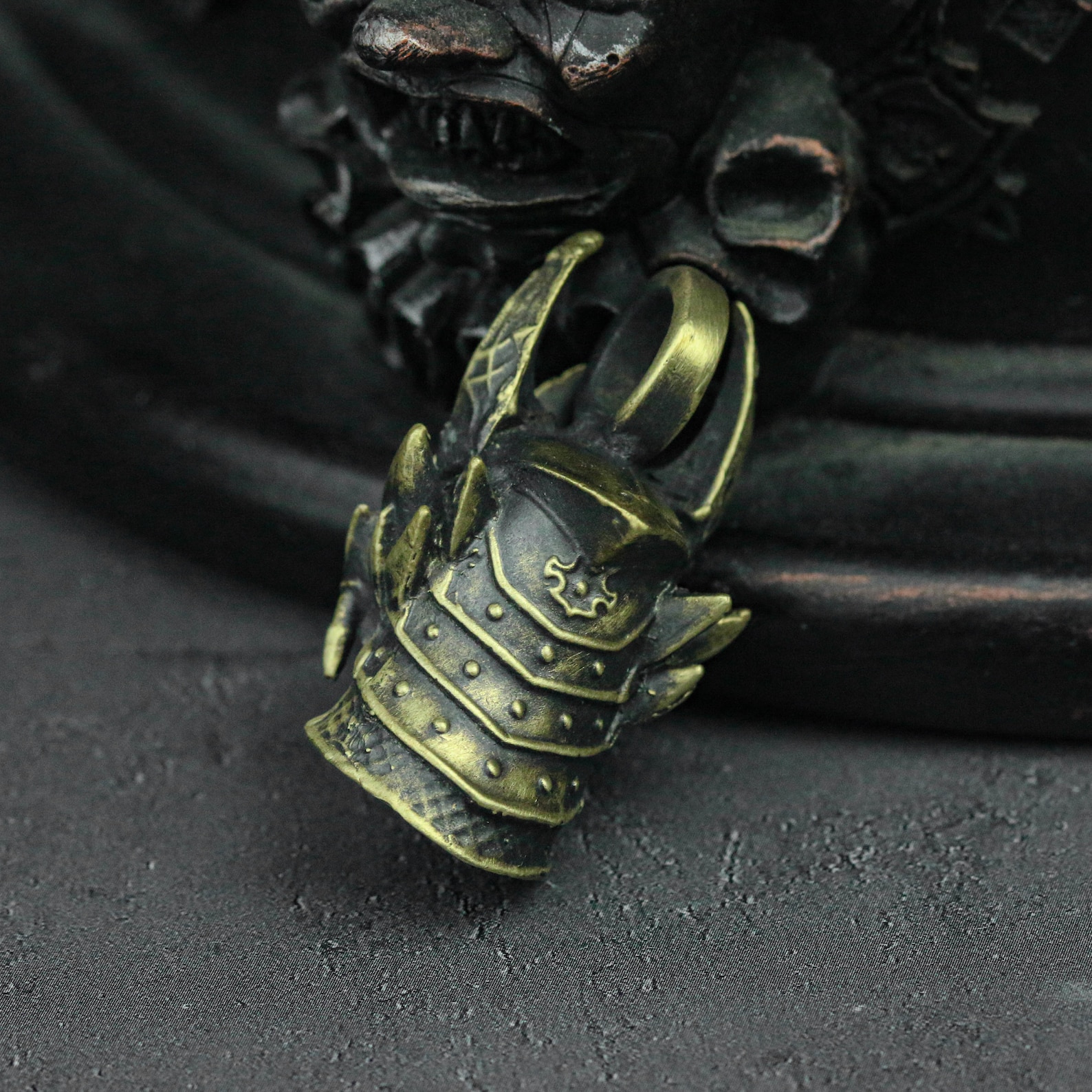 925 colgante de casco de samurái de plata colgante de casco Etsy