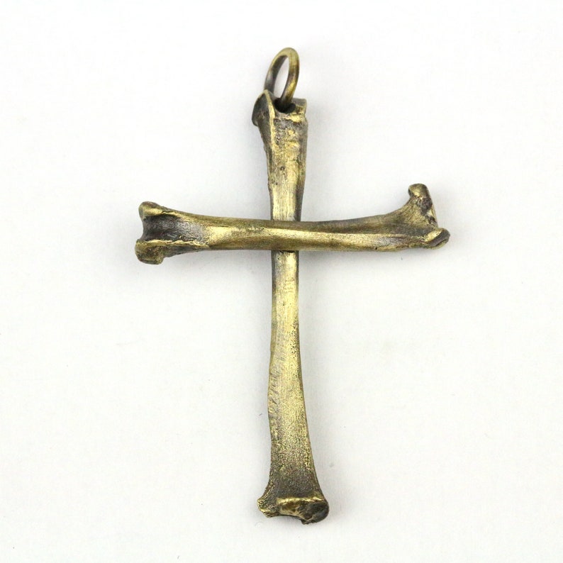 bone cross pendant Withered Bone Cross Pendant Handmade art gothic cross Bone dagger pendant vampire slayer cross crucifix goth necklace
