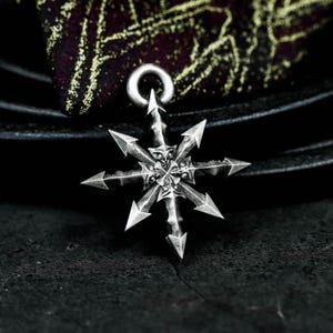 Octagram Star Symbol 925 Silver Pendant Necklace - Ritual Emblem of Balance and Celestial Energy - Sacred Geometry Totem for Esoteric Mind