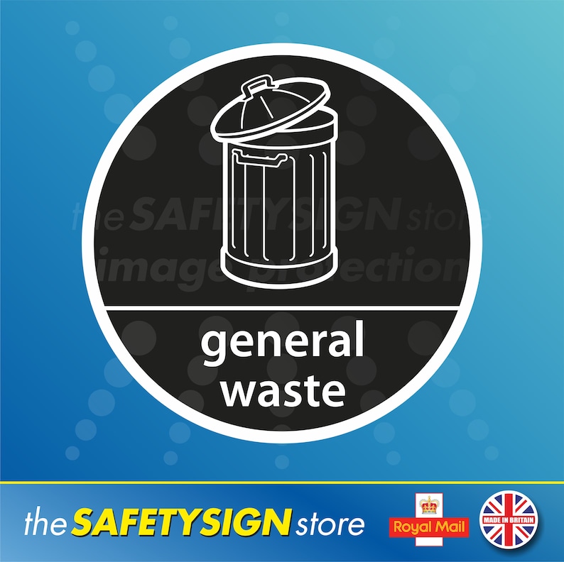 Recycling Stickers Bin General Waste Card Mixed Recyclables Glass Tin Cans Cardboard Plastics Bottles Organic Paper Food Waste Batteries General Waste