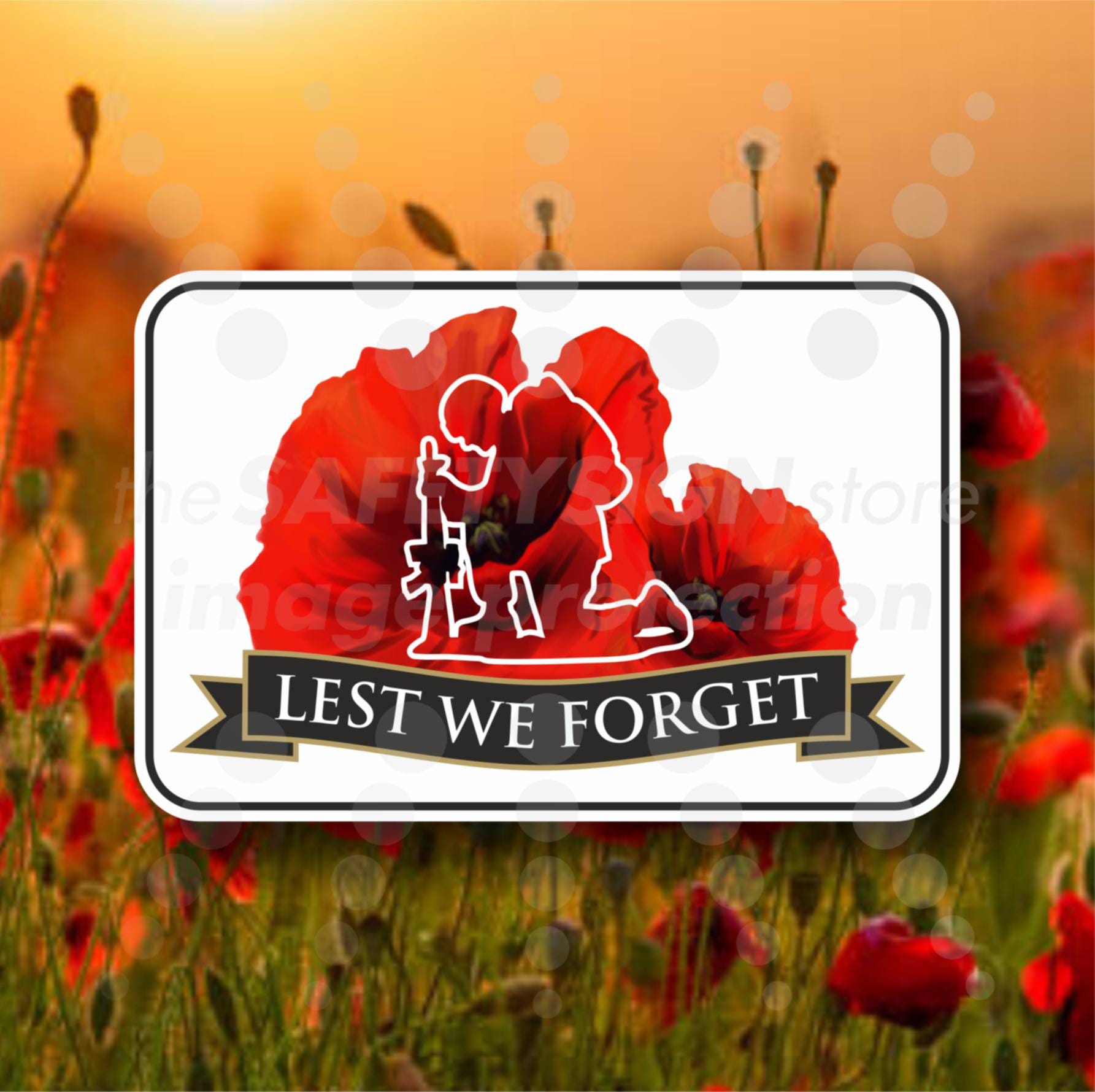 thumbnail image 2 of Remembrance Day Poppy Vinyl Decal Sticker - 10cm - For Car, Van, Wall, Laptop, Window 2 of 6