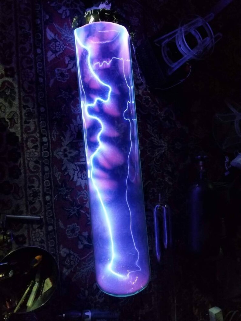 Plasma Light Tube Lamp With Builtin Tesla Coilbased Power Etsy