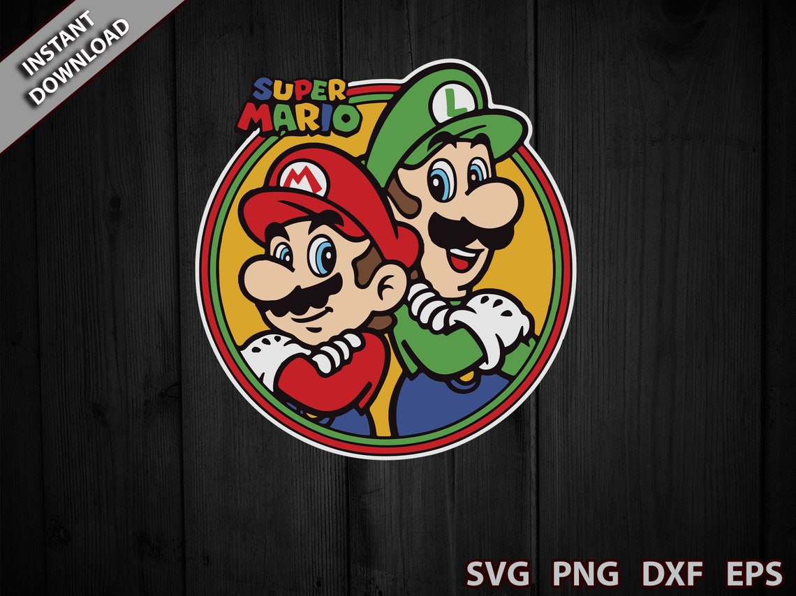 Nintendo Super Mario Svg Mario Luigi Svg Mario Svg Luigi | Etsy