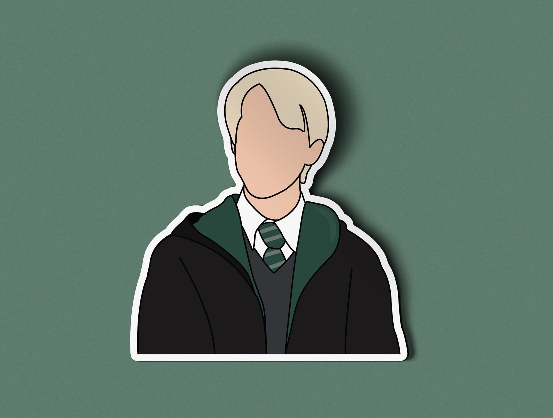 Draco Malfoy Sticker Harry Potter Character Inspired Sticker Etsy